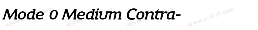 Mode 0 Medium Contra字体转换